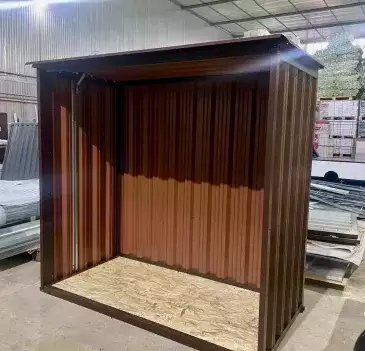 Стильная дровница в расцветке "под дерево" в д. Романьково, Тульская область