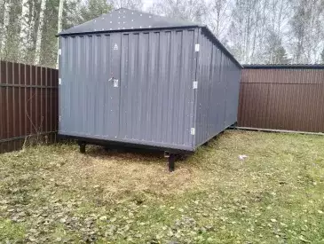 Хозблок для садового инвентаря и хозяйственных принадлежностей в графитовом цвете в дер. Ильинское, Киржачский р-н, Владимирская обл.