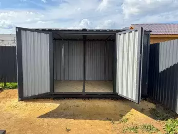 Хозблок для хозяйственных принадлежностей в графитовом цвете в дер. Запрудное, Раменский г.о, МО