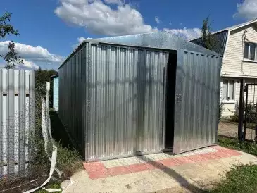 Гараж для внедорожника и прочей техники в цинковом цвете в СНТ Малиновка, г.о. Ступино, МО